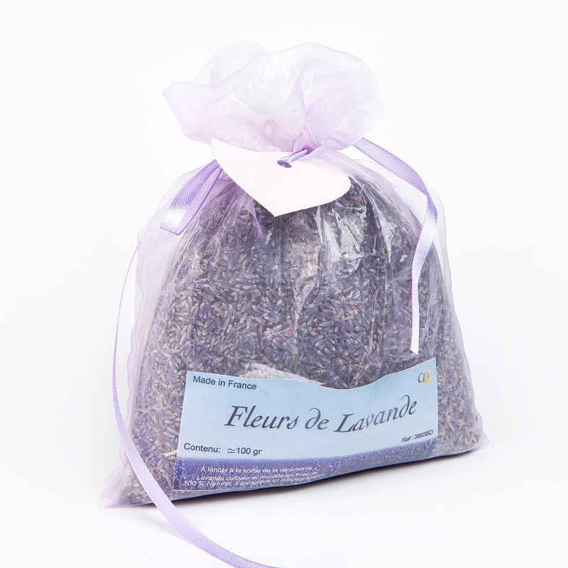 Sachet de fleurs de lavande parme