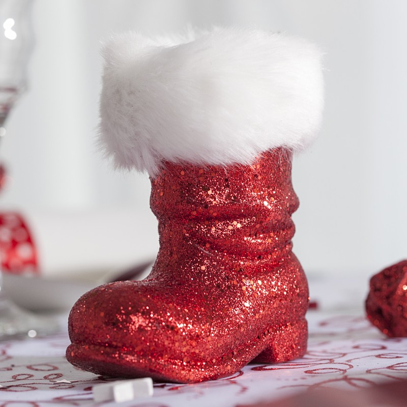 Botte de père Noël rouge