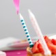 Fines bougies d'anniversaire (x6) pastels