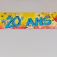 Bannière 20 ans multicolore