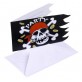 Cartons d'invitations pirates (x6)