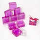 Boîtes carrées en plexi (x5) fuchsia