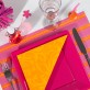 Sets de table rayés en intissé (x10) fuchsia / orange