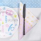 Serviettes en intissé pâquerettes (x20) rose