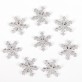 Flocons pailletés sur stickers (x8) argent