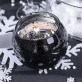 Bougeoir boule en verre mercurisé noir