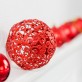 Boule baroque rouge Noël