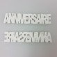 Stickers Anniversaire en bois peint (x6) blanc
