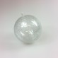 Petite boule transparente pailletée argent