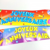 Bannière Joyeux Anniversaire multicolore