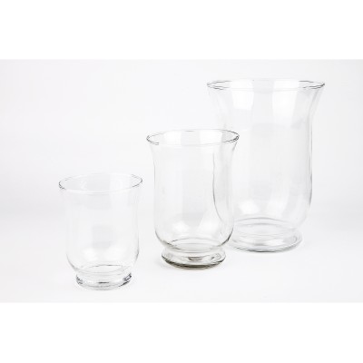 Ensemble de 3 pots en verre transparent