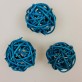 Mini boules en rotin (x12) turquoise