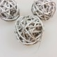 Mini boules en rotin (x12) argent