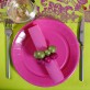 Assiettes carton de couleur (x20) fuchsia