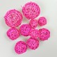 Boules en rotin fuchsia (x10)