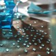 Perles de pluie turquoise (x300)