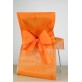 Housses de chaise orange ( x10) + noeud en non tissé