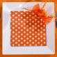 Serviettes à pois (x20) orange / blanc