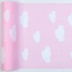 Chemin de table en tissu nuages rose