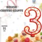 Bougie géante chiffre 3