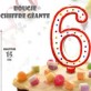 Bougie géante chiffre 6