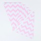 Fanions carton perforés (x5) chevron rose