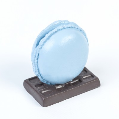 Macaron marque place bleu pastel