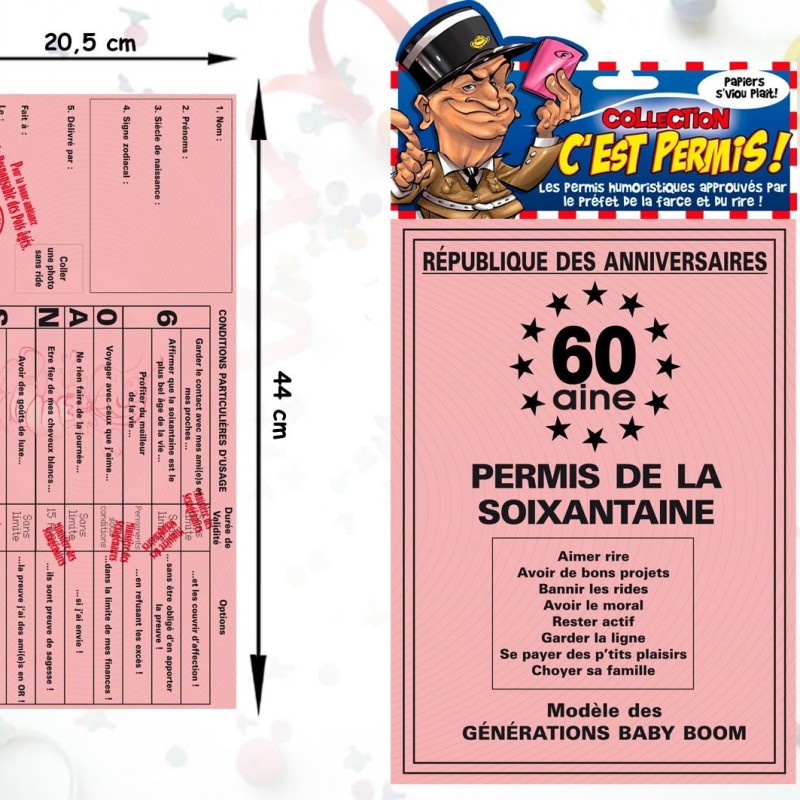 Permis de la soixantaine (60ans) 