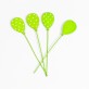 Petits ballons verts plumetis sur tige (x6) 