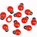 100 Pièces Mini Coccinelles En Forme D'autocollants Kit Miniatures De