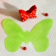 Dessous de verre papillons en non tissé (x12) vert anis