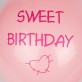 6 ballons sweet birthday rose