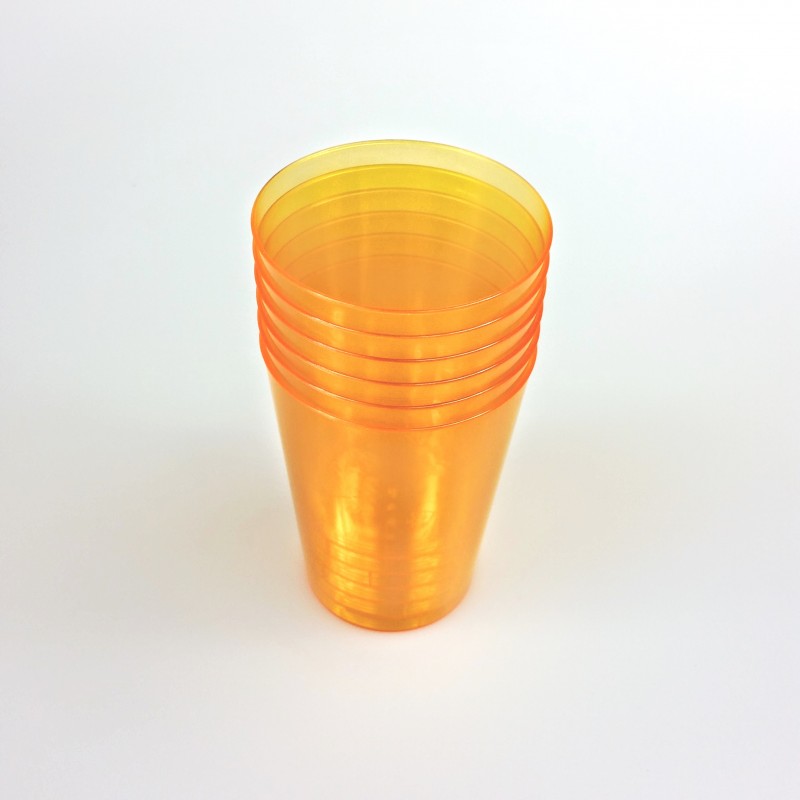 Gobelets en plastique orange (x8)