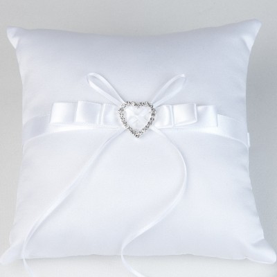 Coussin dalliances strass blanc