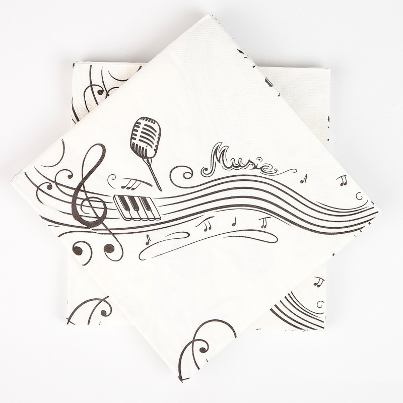 Lot De 40 Serviettes En Papier Jetables Pour Fête - Motif
