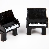 Marque-places piano (x2) noir / blanc