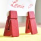 Pinces marque-places rouge (x12)