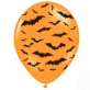 Ballons orange et chauve-souris (x6)