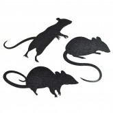 Silhouettes de rats (x9)