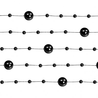 Guirlandes de perles nacrées x5 noires