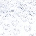 Confettis cœurs dentelle blanc