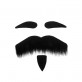 Kit moustache, sourcils et barbe noir