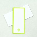 Cartons d'invitations vert anis et enveloppes (x10)