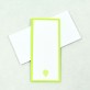 Cartons d'invitations vert anis et enveloppes (x10)