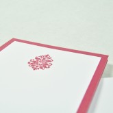 Cartons d'invitations fuchsia et enveloppes (x10)