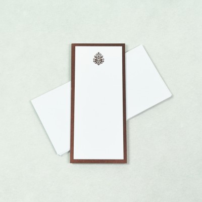 Cartons d'invitations chocolat et enveloppes (x10)