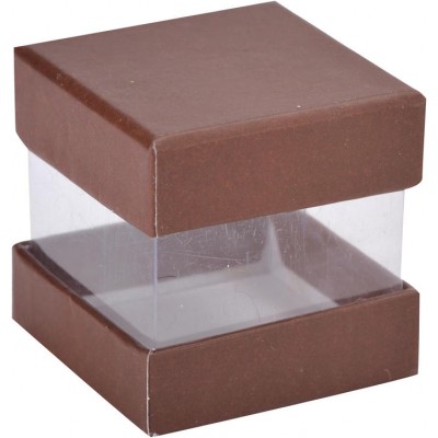 Mini boîtes cubes (x6) chocolat