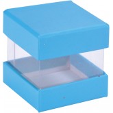 Mini boîtes cubes x6 turquoise