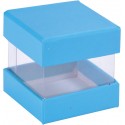 Mini boîtes cubes x6 turquoise