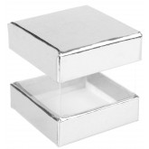 Mini boîtes cubes x6 argent